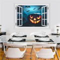 Myway 50 * 70 cm Stock populaire PVC Halloween 3d stéréo horreur fantôme château citrouille tête décorations murales stickers